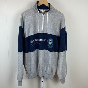 Vintage 80s Jacqe San Francisco California 1/4 Zip Pullover‎ Sweatshirt XXL